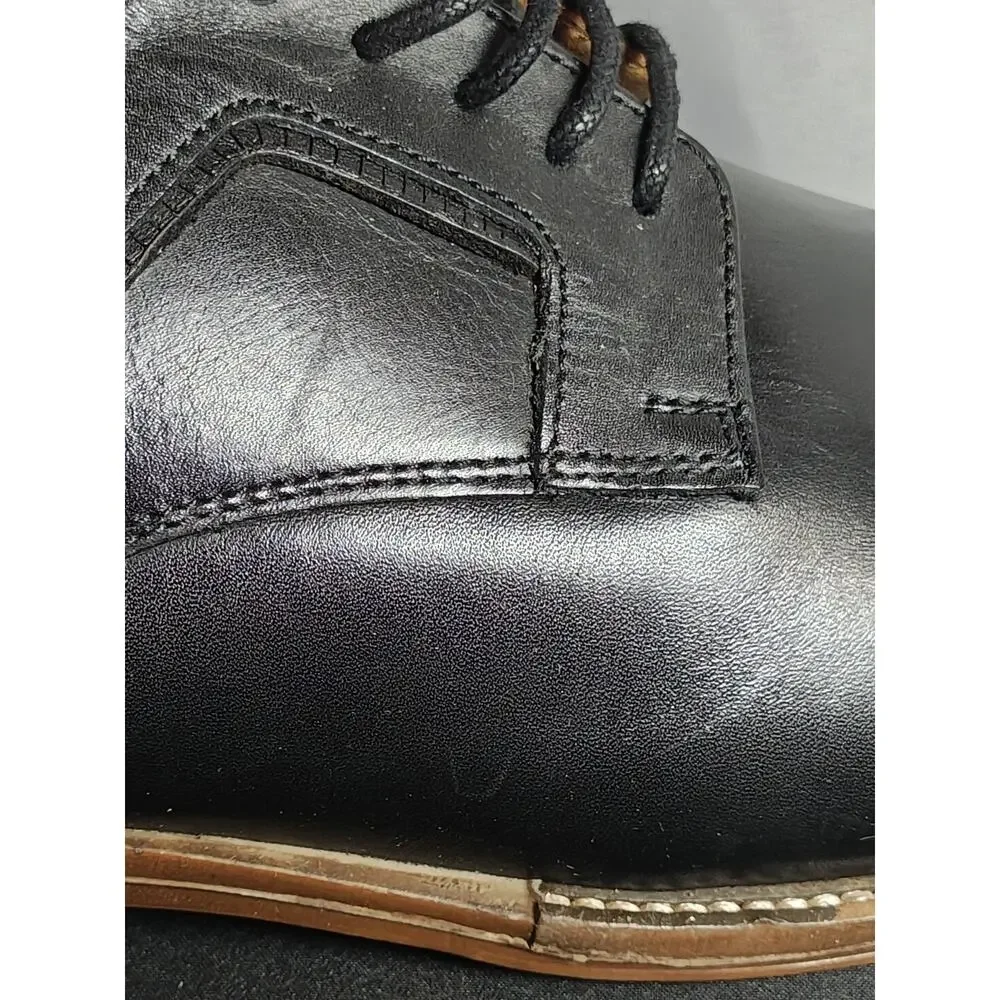 FRANCO FORTINI Men's 9 Bradley Black Leather Oxford Dress Shoes NWOB